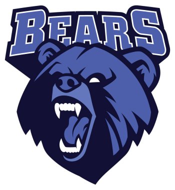 Ayı başlı maskotun vektörü