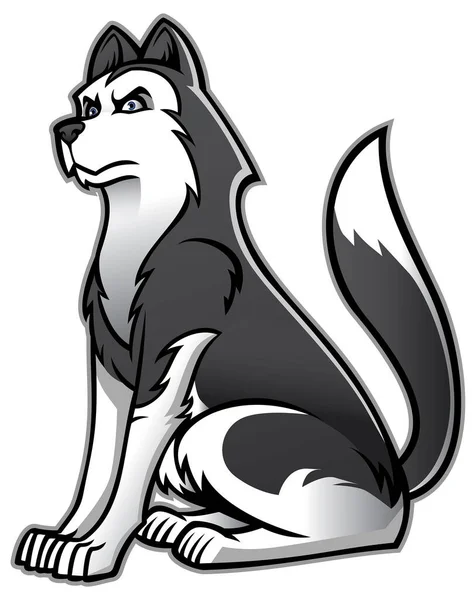 Vector Perro Husky Siberiano — Vector de stock