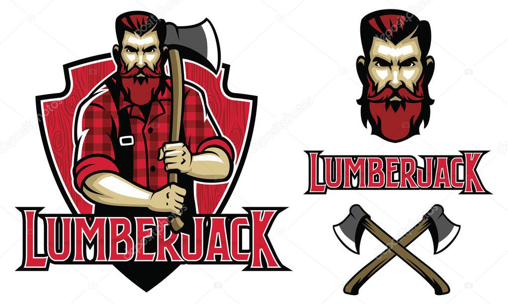 vector of hipster look lumberjack