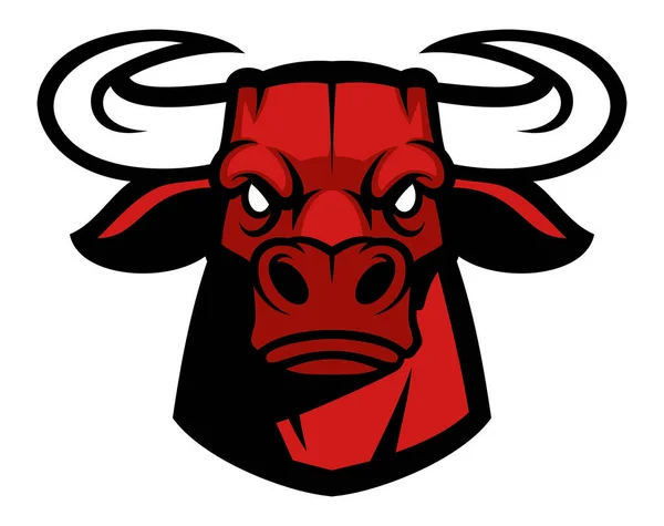 Vetor Mascote Cabeça Bull —  Vetores de Stock