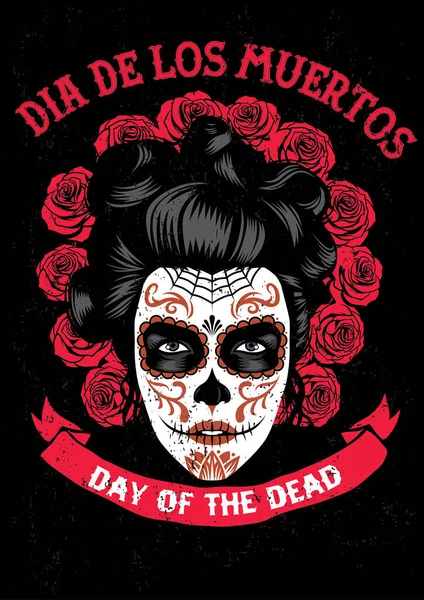 Dia Dos Mortos Cartaz — Vetor de Stock