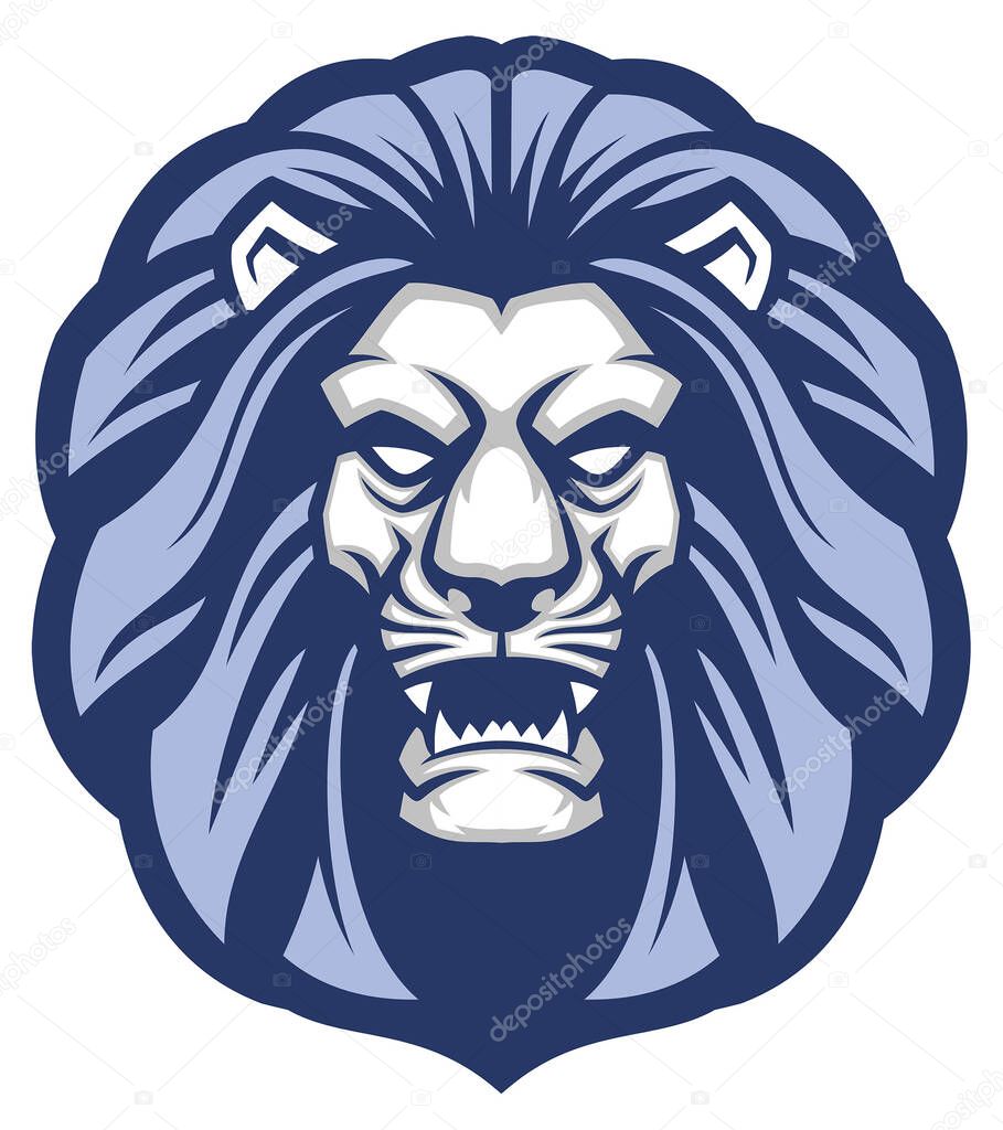 vector of lion head mascot