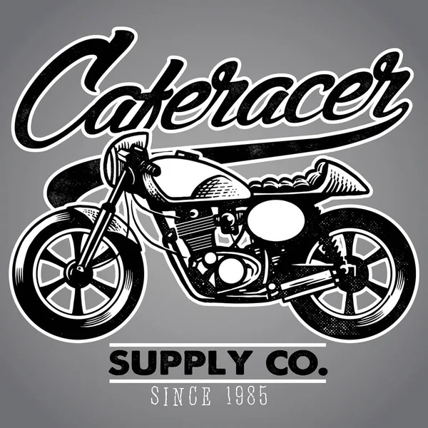 Vector Caferacer Motorcycle — Stock Vector