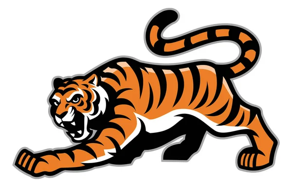 Vector Del Logotipo Mascota Del Tigre — Archivo Imágenes Vectoriales