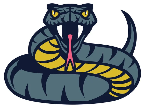 Vector Serpiente Serpiente Serpiente Logotipo Mascota — Vector de stock