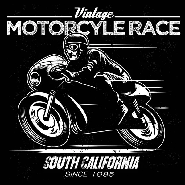 Vector Vintage Motorcycle Race — Stock Vector