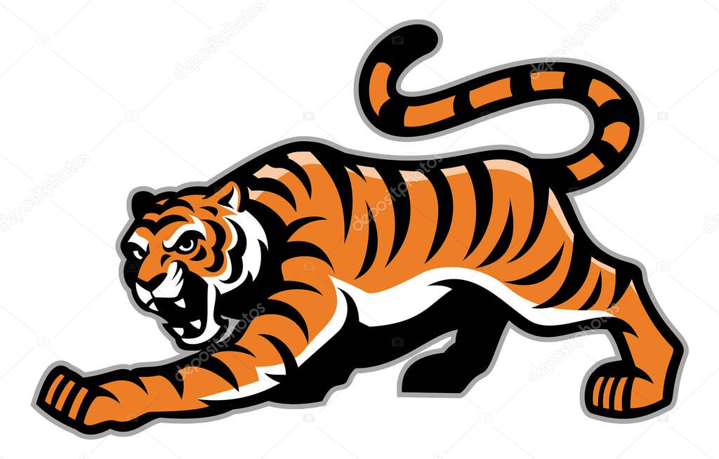 vector of tiger mascot logo