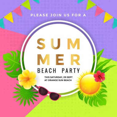 yaz plaj partisi el ilanı tasarımı