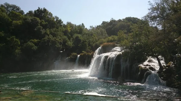 Waterrfall Parque Nacional Croacia — Foto de Stock