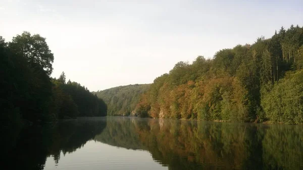 Evenig Fluss Der Tschechischen Republik — Stockfoto