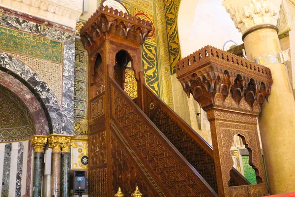 Jerusalén Palestina Golden Dome Mezquita Aqsa Tercera Mezquita Del Islam —  Fotos de Stock