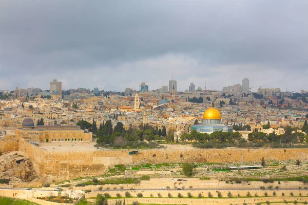 Jeruzalem Palestina Gouden Koepel Aqsa Moskee Derde Moskee Van Islam — Stockfoto