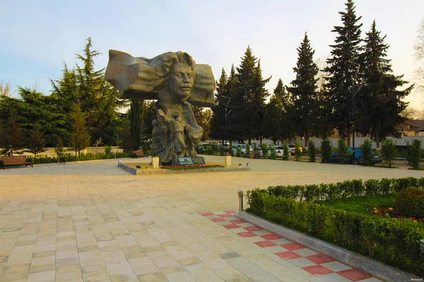 Słynny Azerski Poeta Samad Vurgun Centralny Park Gazakh Nosi Nazwę — Zdjęcie stockowe