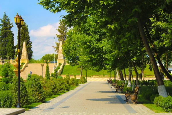 Híres Azerbajdzsáni Költő Samad Vurgun Gazakh Központi Parkot Nevezték Költőről — Stock Fotó