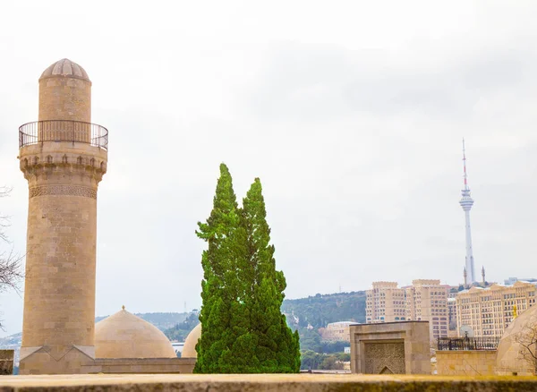 Bakü Azerbaycan, Şirvanşah Sarayı, Icheri Sheher (Eski Şehir- eski şehir) Icheri Sheher 2000 yılından bu yana Unesco Dünya Mirası listesine alınmıştır. Bakü, Azerbaycan - 22 Aralık 2017