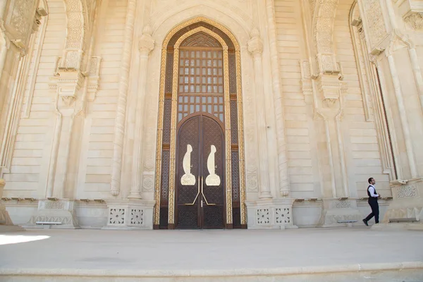 Mesquita Heydar Aliyev Maior Mesquita Baku Portão Dourado Mesquita Haydar — Fotografia de Stock