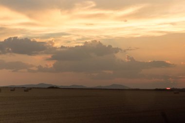 Campo de Giralsoles con cielo
