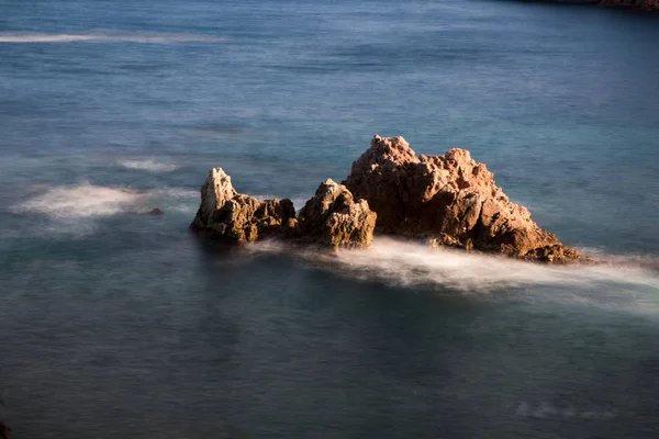 Playa Con Rocas Cielo Con Efectos Fotografa — Stock Photo, Image