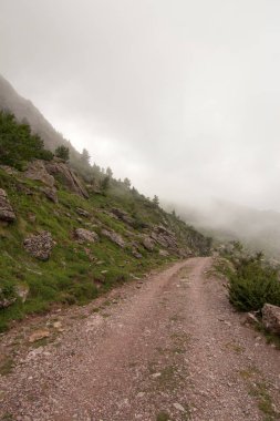 İspanya 'da mavi gökyüzü olan doğal manzara