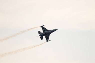 İspanya'da gökyüzünde stunts yapan uçaklar