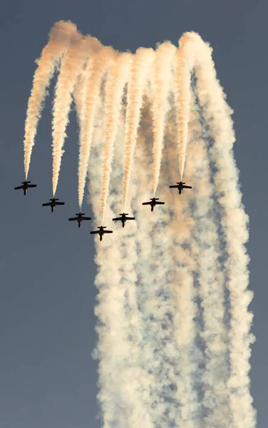 Vliegtuigen Doen Stunts Lucht Spanje — Stockfoto