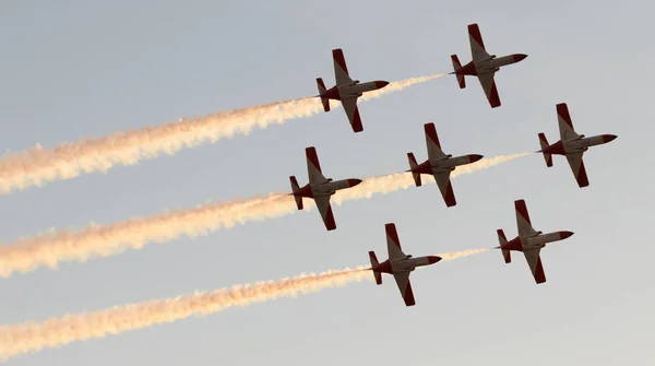 Vliegtuigen Doen Stunts Lucht Spanje — Stockfoto