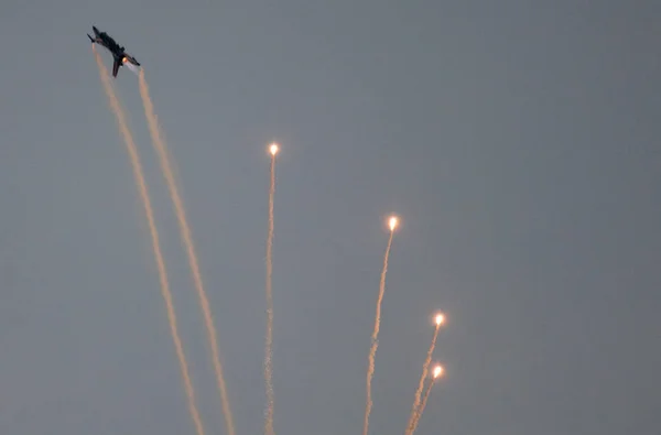 Avions Faisant Des Cascades Dans Ciel Espagne — Photo