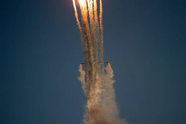 Flugzeuge Machen Stunts Himmel Spanien — Stockfoto