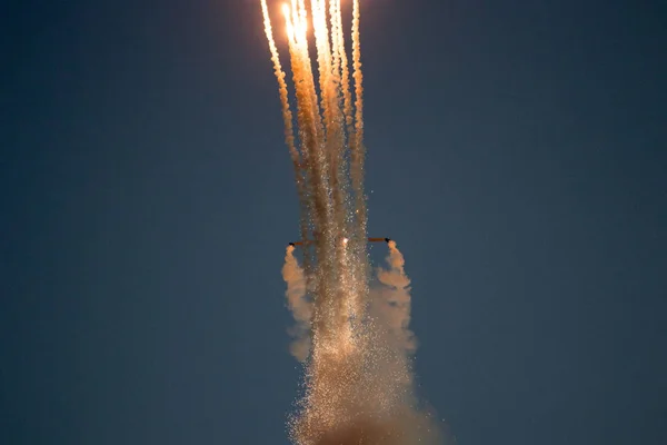 Flugzeuge Machen Stunts Himmel Spanien — Stockfoto