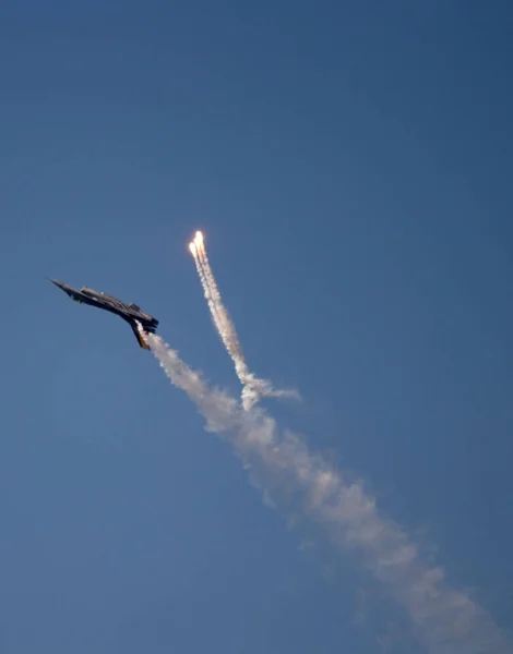 Avions Faisant Des Cascades Dans Ciel Espagne — Photo