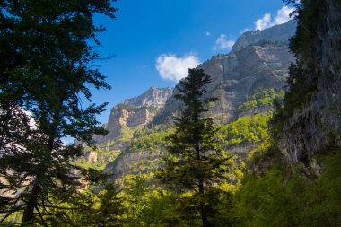 İspanya 'da mavi gökyüzü olan doğal manzara