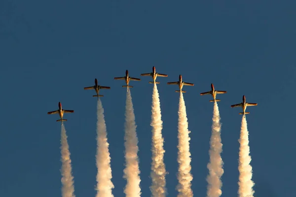 Aviões Fazendo Acrobacias Espanha — Fotografia de Stock