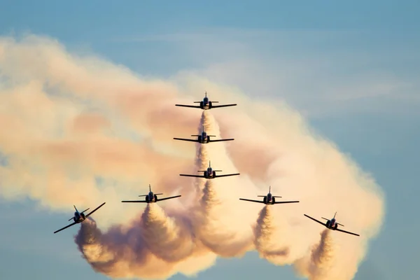Vliegtuigen Doen Stunts Spanje — Stockfoto