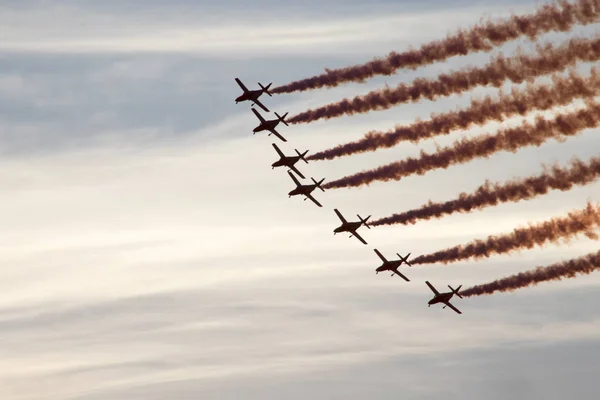 Vliegtuigen Doen Stunts Spanje — Stockfoto