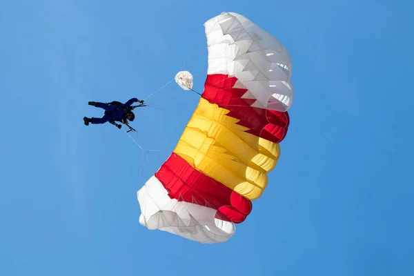 Parachutist Doing Acrobatics Air Stock Image