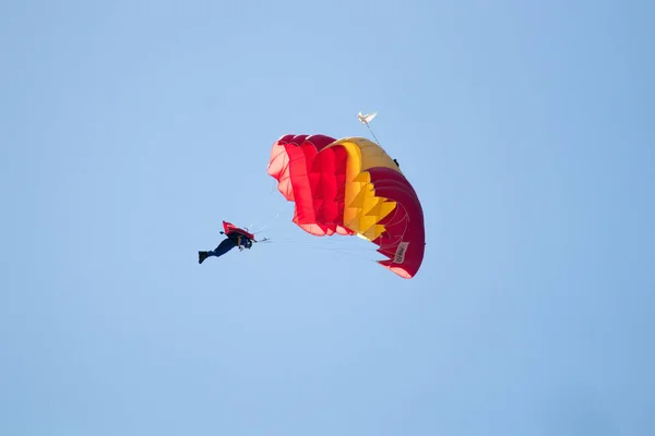 Parachutist Doing Acrobatics Air Stock Picture