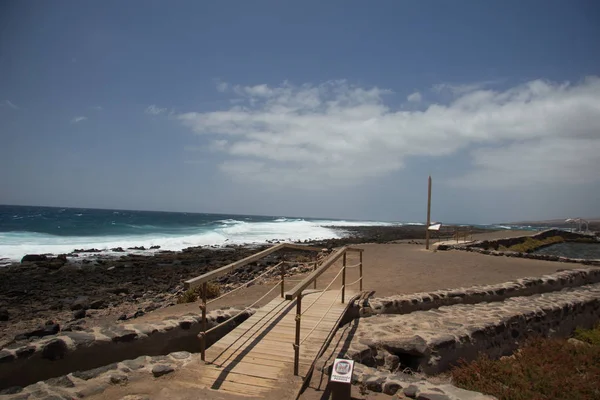 Paysage Naturel Rochers Marins Sable — Photo