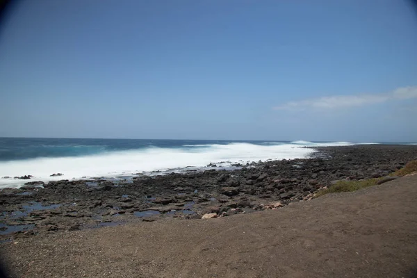 Paysage Naturel Rochers Marins Sable — Photo