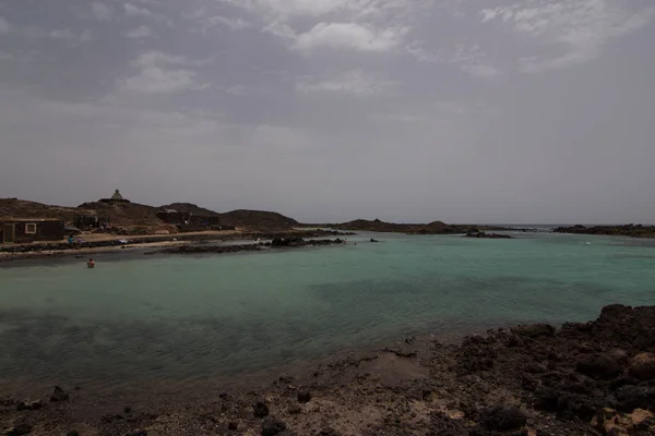 Paisagem Natural Rochas Mar Areia — Fotografia de Stock