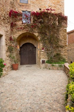 Tipik kasaba evleri ve sokakları ile