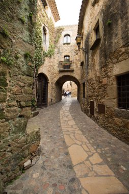 Tipik kasaba evleri ve sokakları ile