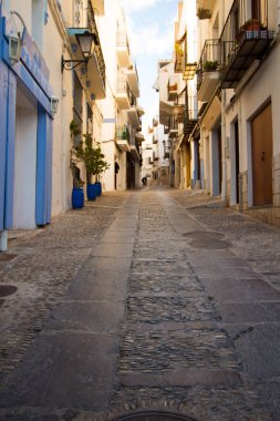 Tipik kasaba evleri ve sokakları ile