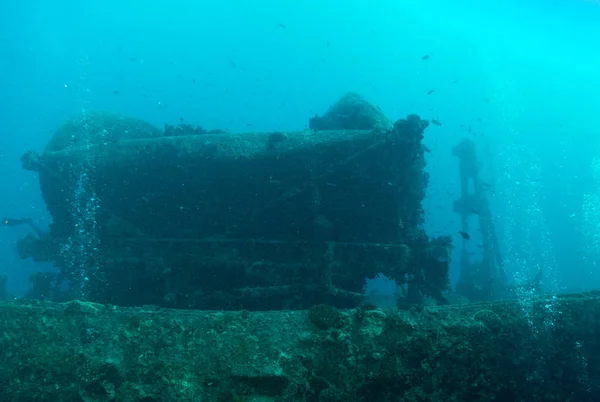 Navire Coulé Avec Sous Mer — Photo