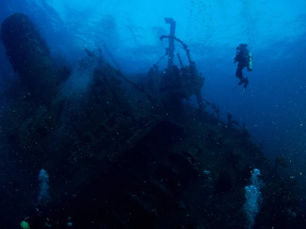Zatopiony Statek Pod Morzem — Zdjęcie stockowe