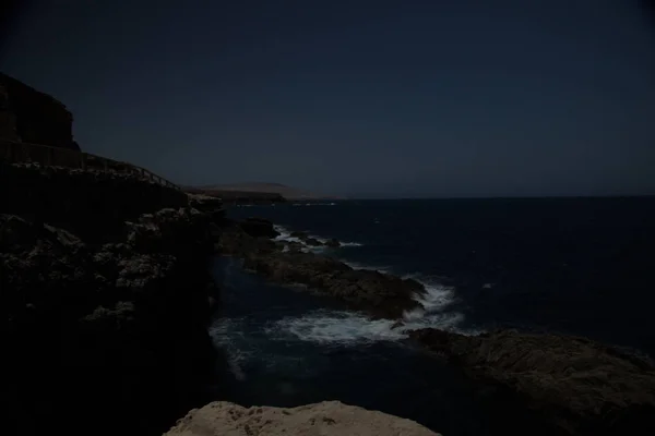 Paysage Naturel Rochers Marins Sable — Photo