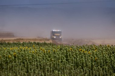 İspanya'da rekabet te yarış kamyonu