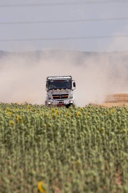 İspanya'da rekabet te yarış kamyonu