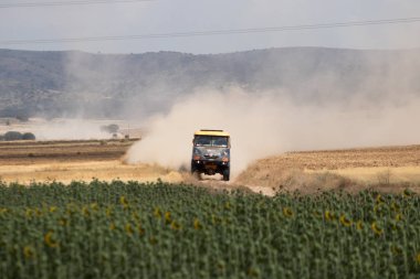 İspanya'da rekabet te yarış kamyonu