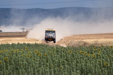 İspanya'da rekabet te yarış kamyonu