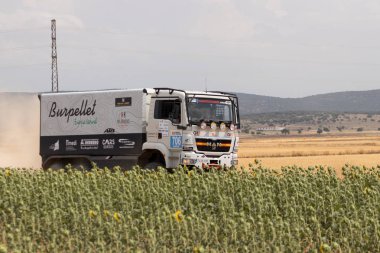 İspanya'da rekabet te yarış kamyonu